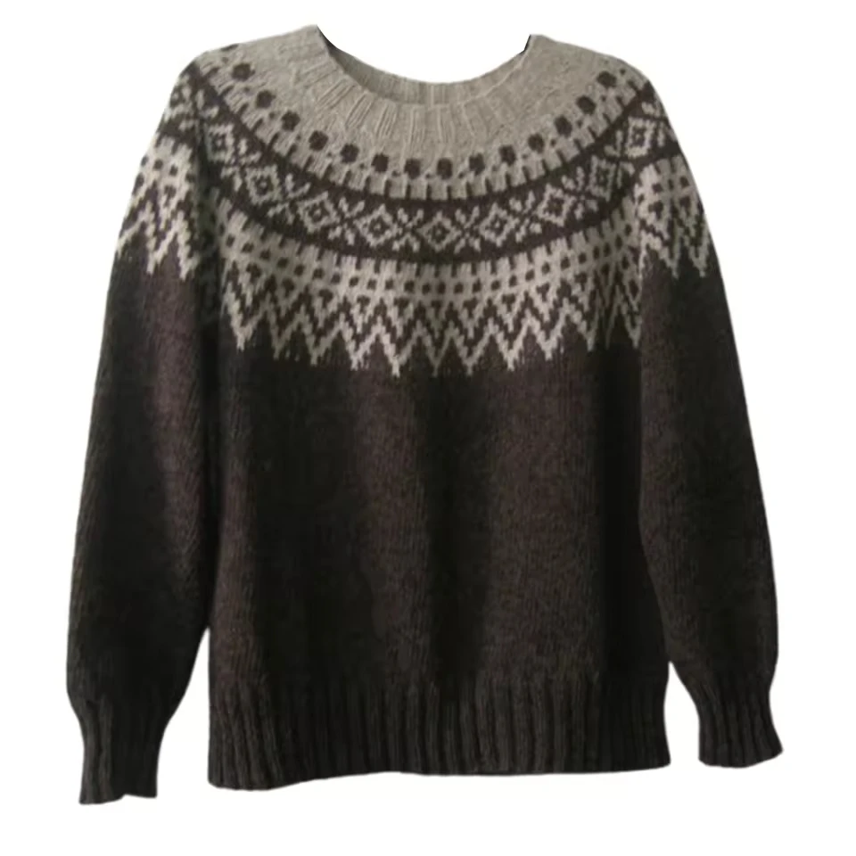 

Women Casual Leopard Print Knitted Pullover Sweaters Long Sleeve Crew Neck Cute Hearts Knitted Korean Sweet Chic Women Sweaters