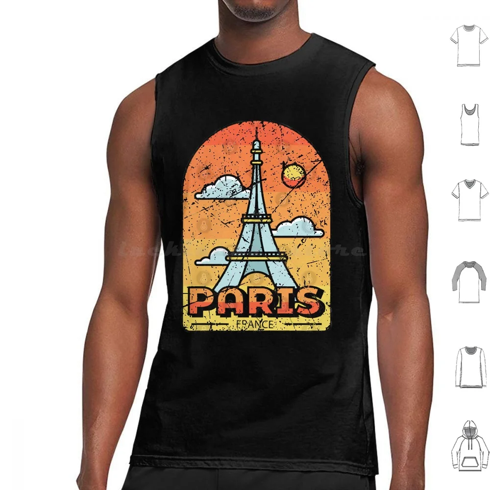 Paris France Tank Tops Vest Sleeveless Paris France Arc De Triomphe Bonaparte City Eiffel Eiffel Tower France French Louvre