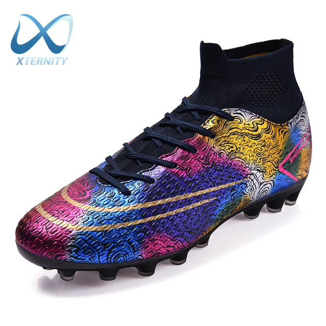 2024 High Quality Colorful Soccer Shoes Men Boys Outdoor AG TF Soccer Cleats Kids Sneakers Ultralight Football Boots Sport Shoes AliExpress