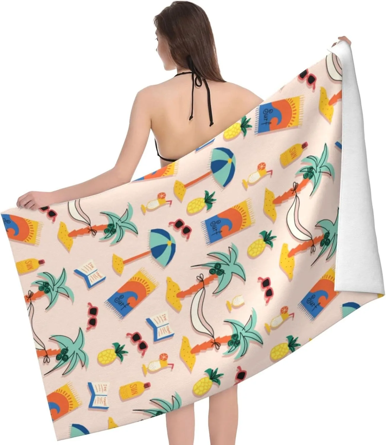 Coconut trees Oversize Beach Towel for friends Gifts Towel Quick-Dry Towel For Bath Yoga Tourism Beach GYM Camping Swimming
