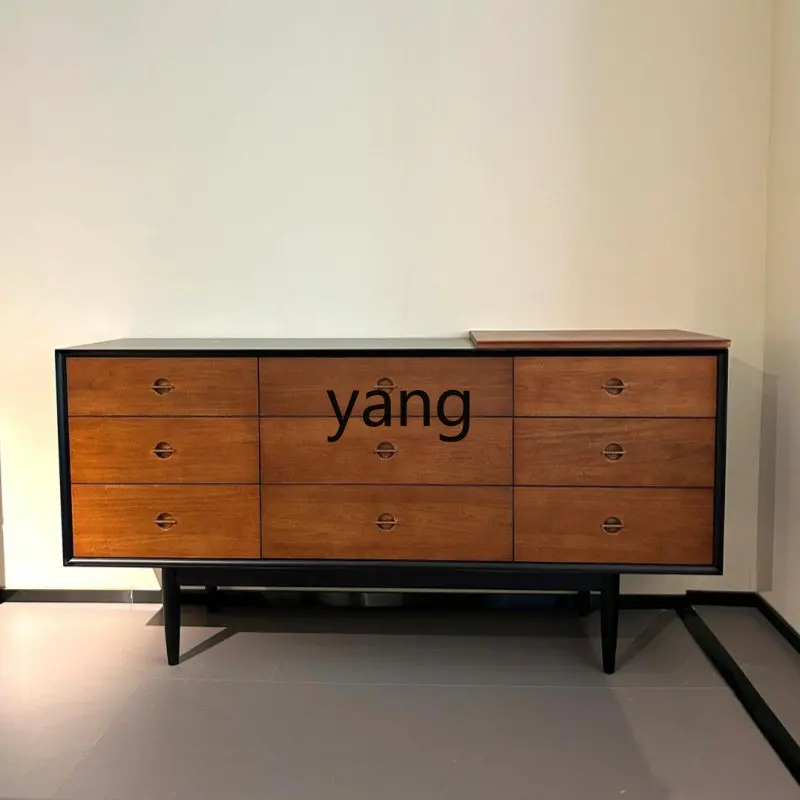 

YHM medieval solid wood chest cabinet living room simple storage cabinet storage