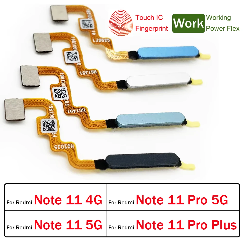 

Новинка для Xiaomi Redmi Note 11 11s Pro Plus 4G 5G, кнопка «Домой», датчик с отпечатком пальца, сенсорный идентификатор, гибкий кабель