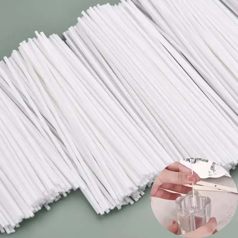 50 unidades de mechas de vela sin base de 5 cm, sin humo, con núcleo de algodón puro para hacer velas DIY, mechas enceradas, herramientas para hacer velas artesanales