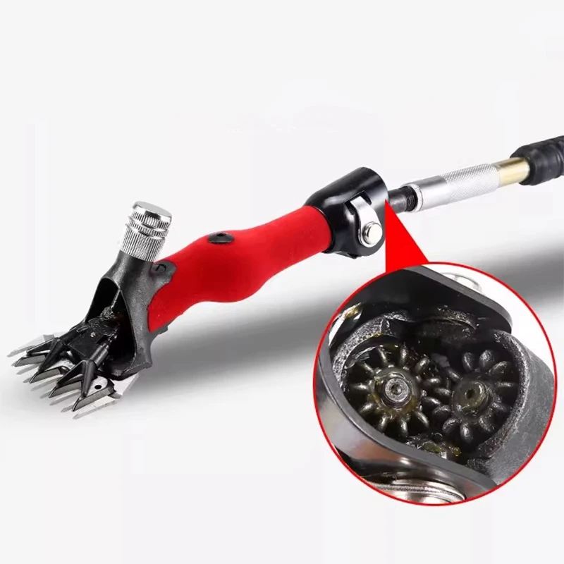 

Electric Shear: Shearing and Blade Sharpening in One; Straight or Curved Blades Available; 3000W Heavy-Duty Flexible-Shaft Shear