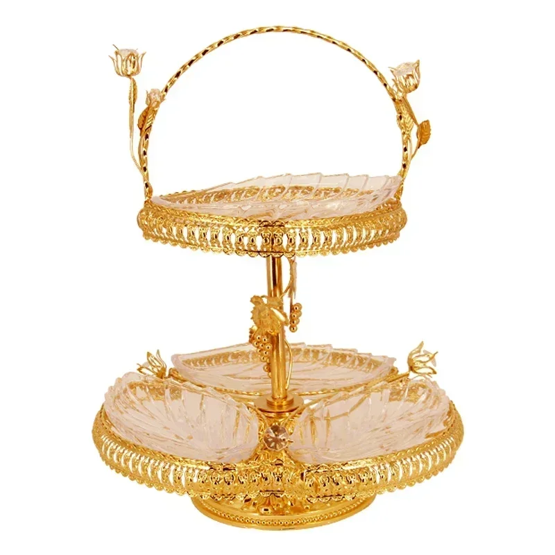 

Hot SalesGlass Fruit Plate Creative Snack Dish Modern Living Room Dried Fruit Plate Dim Sum Plate Swan Snack Dish