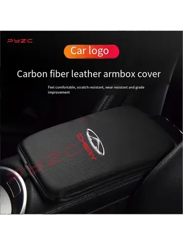 Voor Chery Jetour X 70X70X90X95 Jaecoo J7 J8 2023Carbon Fiber PU Leather Car Central Armrest Dust Proof Storage Box Cover Pad