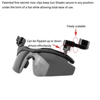 Polarized Clip Sunglasses Myopia Glasses Clip Fishing Glasses Cap Clip On Sunglasses For Fishing Hiking Golf Eyewear UV400
