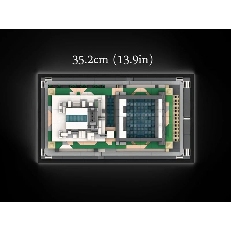 Architektur Modell Maßstab 1:800 Moderne Stadt Bahnhof Bausteine DIY Montage Bricks Set Pädagogisches Spielzeug Gif