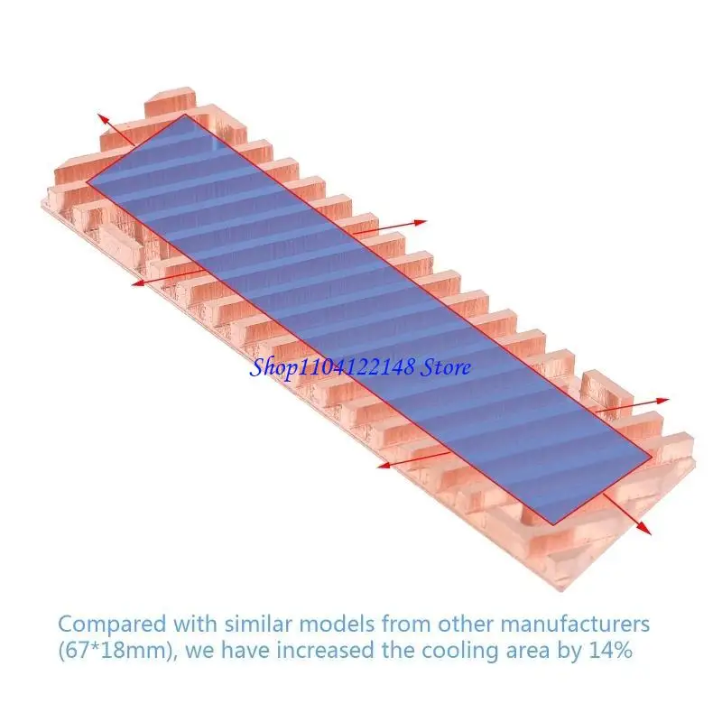 P9FA Thin Copper Heatsink Cooler Heat Sink SSD Thermal Pad for M.2 2280 PCI-E NVME