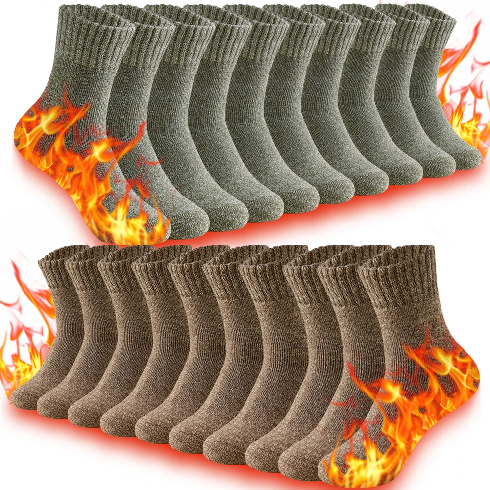 3/5 пар осенне-зимних мужских носков, толстые теплые мужские уличные супер толстые зимние ботинки, носки-полотенца, домашние напольные носки для мужчин, длинные носки