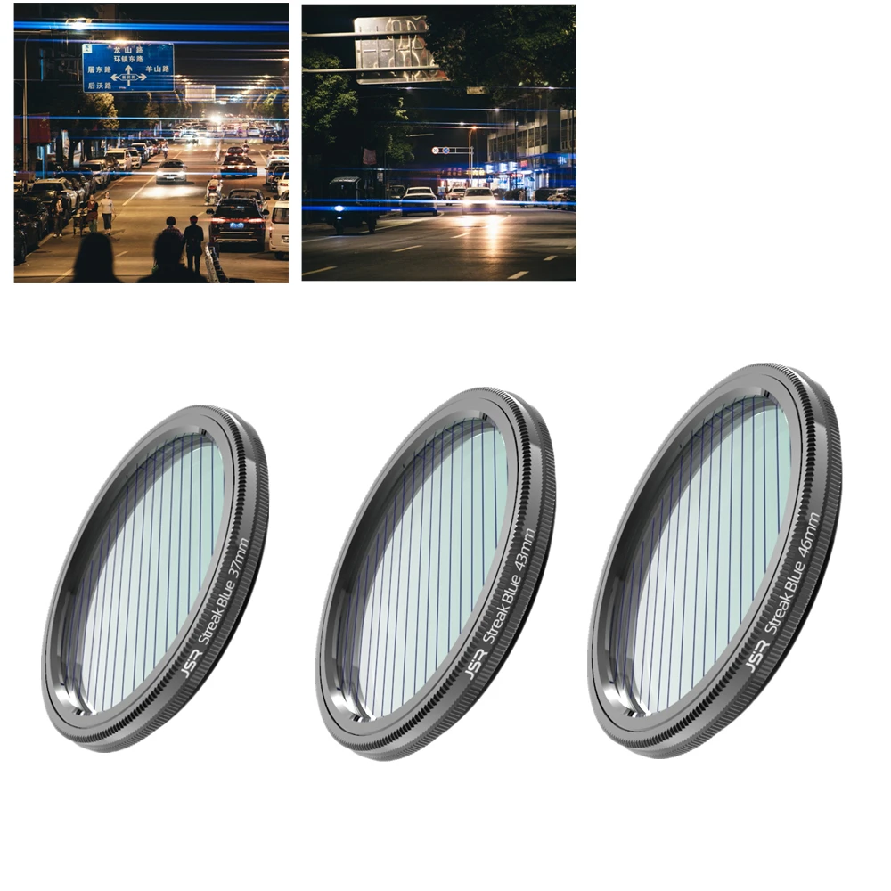 Blue Streak Filter Glass Lens Filter Protector Cinematic for Camera lens 37 40.5 49 55 58 62 67 72 77mm 82 95 mm