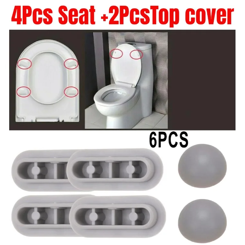 Toilet Lid Accessories Brand New Toilet Seat Buffers Pack-white Stop Bumper Seat Bumpers Top Cover Cushion Adhesive Pads Toilet