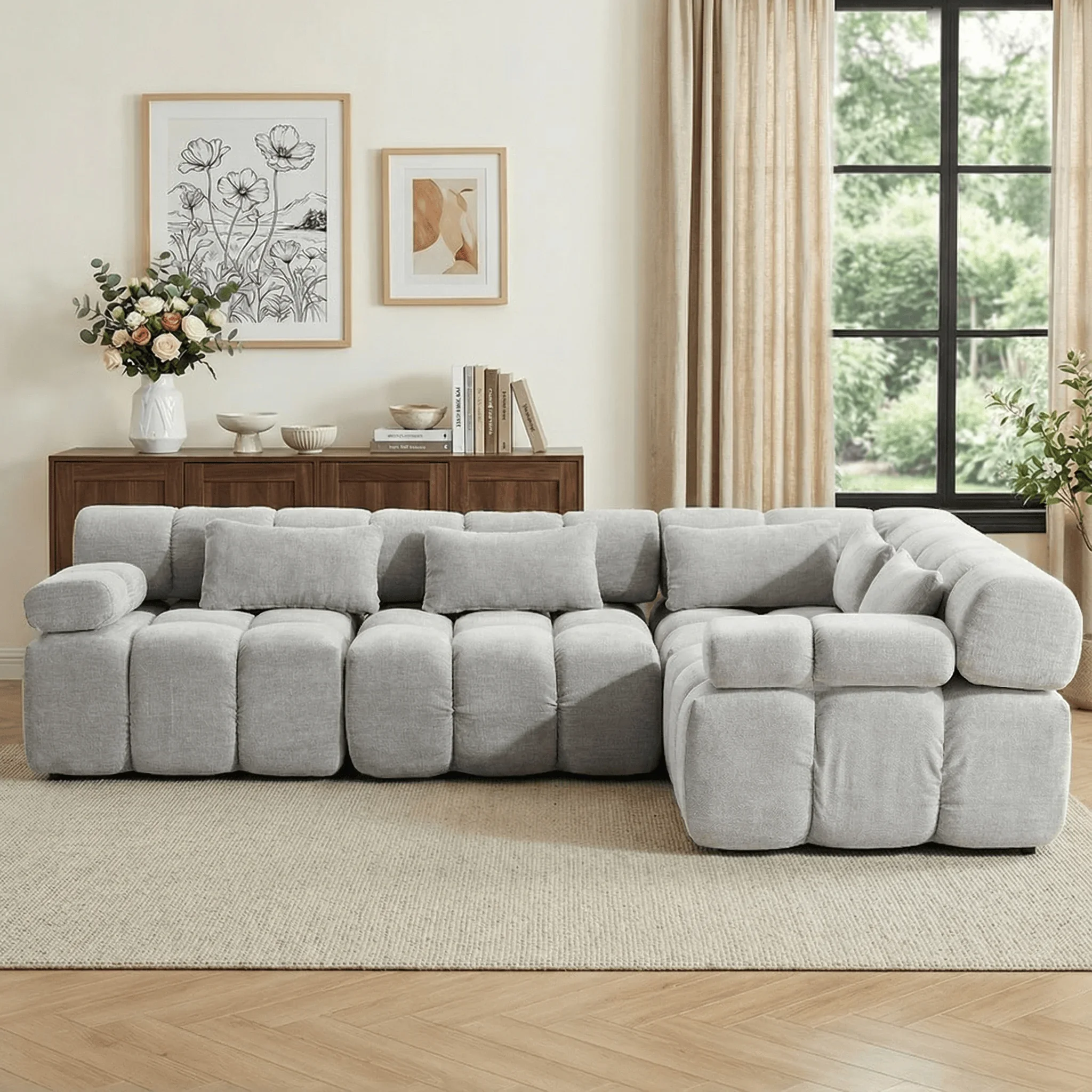 gi-USA Warehouse Free Shipping Eco-Friendly Luxury Design Soft Sectional Vacuum Compressed Sofa
