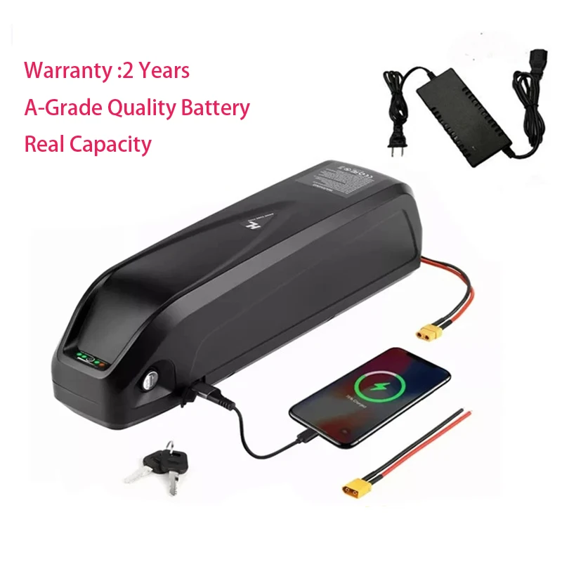 Downtube Battery electric bicycle battery 36V 48V 52V 10Ah 15Ah 20Ah  24AH  17.5AH Hailong ebike battery for Bike