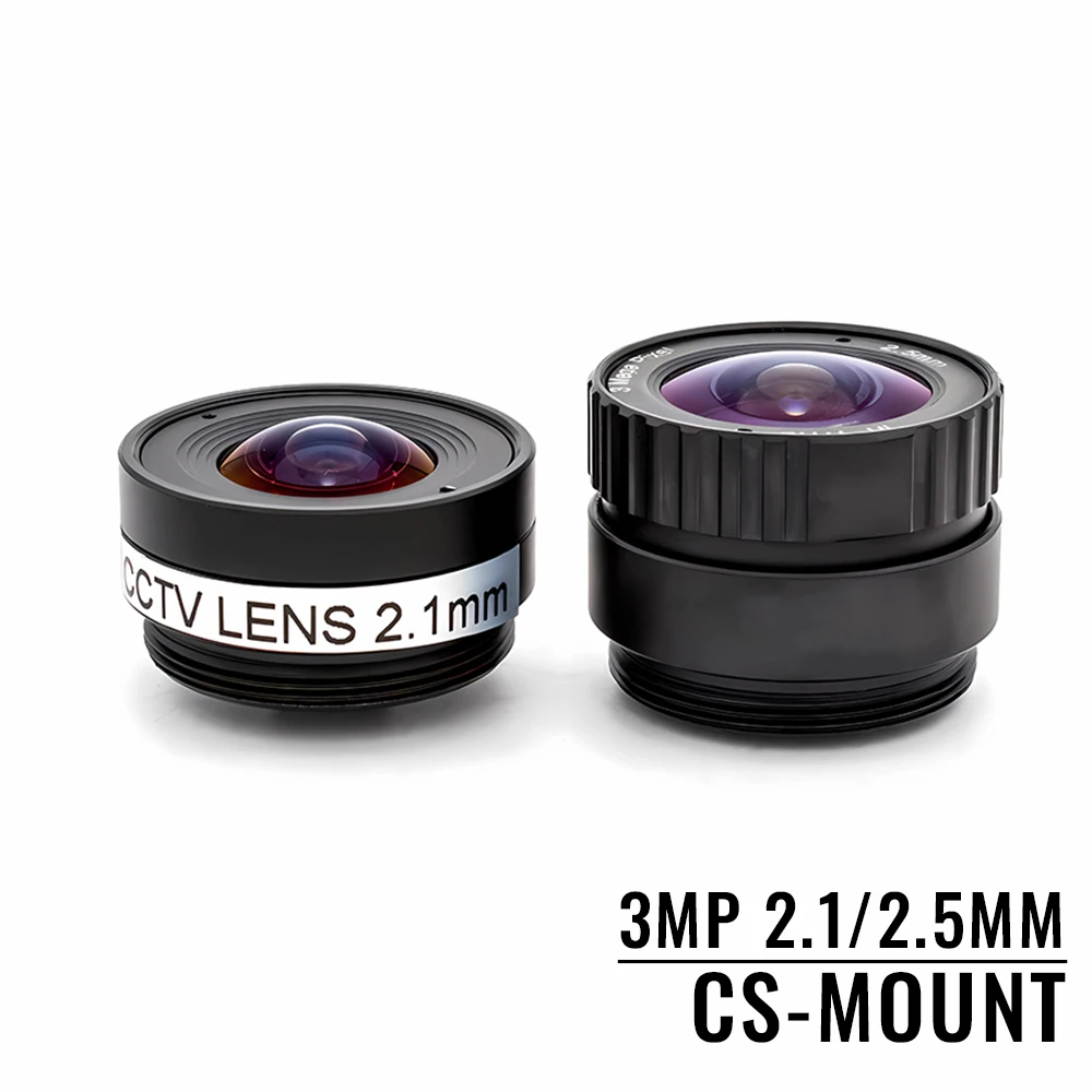 

WGWK 2.1mm F1.8 Megapixel 2.5mm Wide Angle CS Mount Fixed CCTV Lens 1/3 Sensor Size IRIS 1/2.5-inch Metal Body For Camera