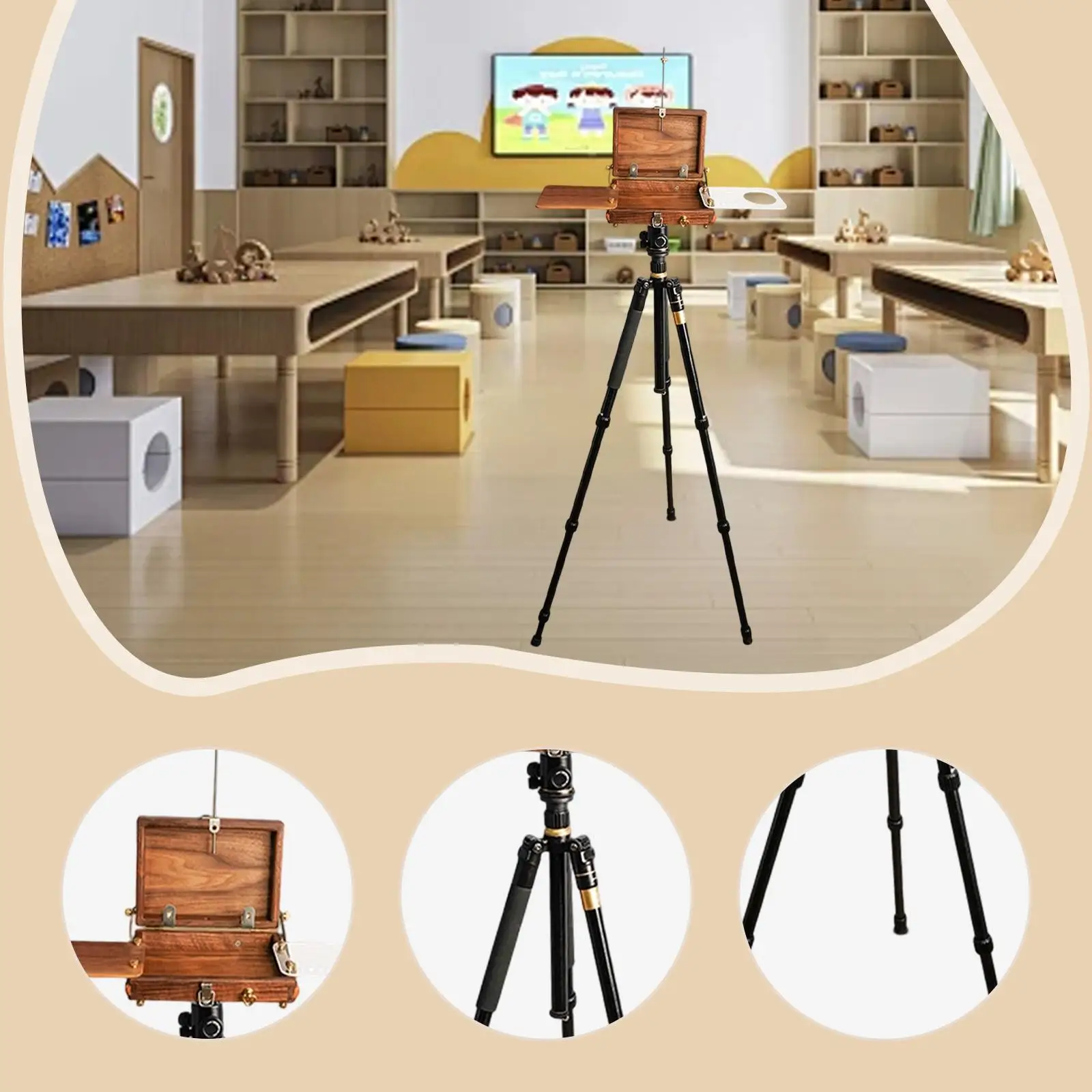 

Легкий портативный мольберт-кейс для рисования, компактный набор для художника, студента, подростка, для пленэра