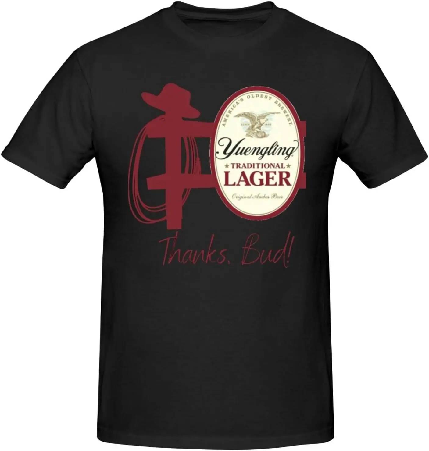 Yuenglings Men's Classic Unisex Cotton T-Shirt for Men & Women, Classic Tee Black