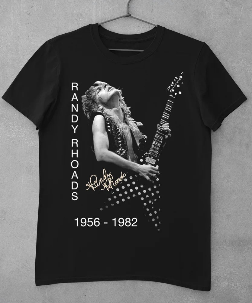 Signature Vintage Randy Rhoads Shirt Live Black For Fans S-2345XL HT2281