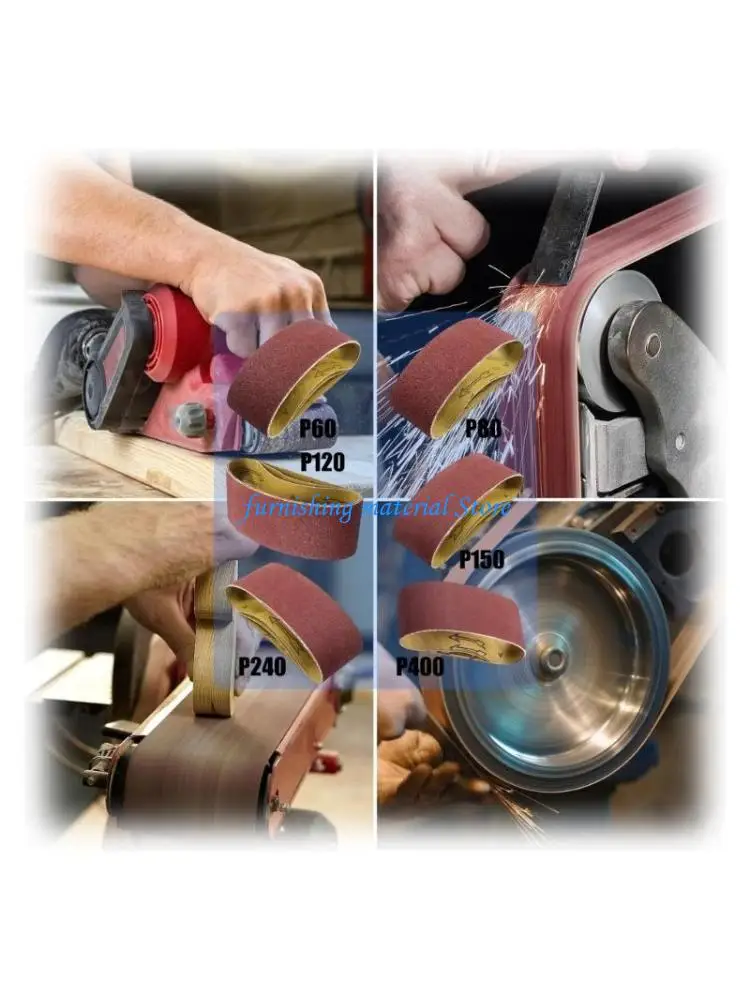 

Y5GD 2x24 Inch Polishing Sanding Belt Aluminum Oxide Grit Uniform Particle Distribution Extended Durability