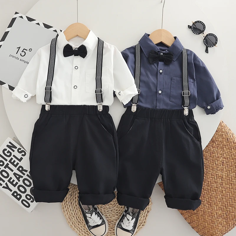 

New Autumn Baby Clothes Suit Children Boys Long Sleeved Shirt Overalls 2Pcs/Sets Infant Clothing Toddler Costume Kids Tracksuits