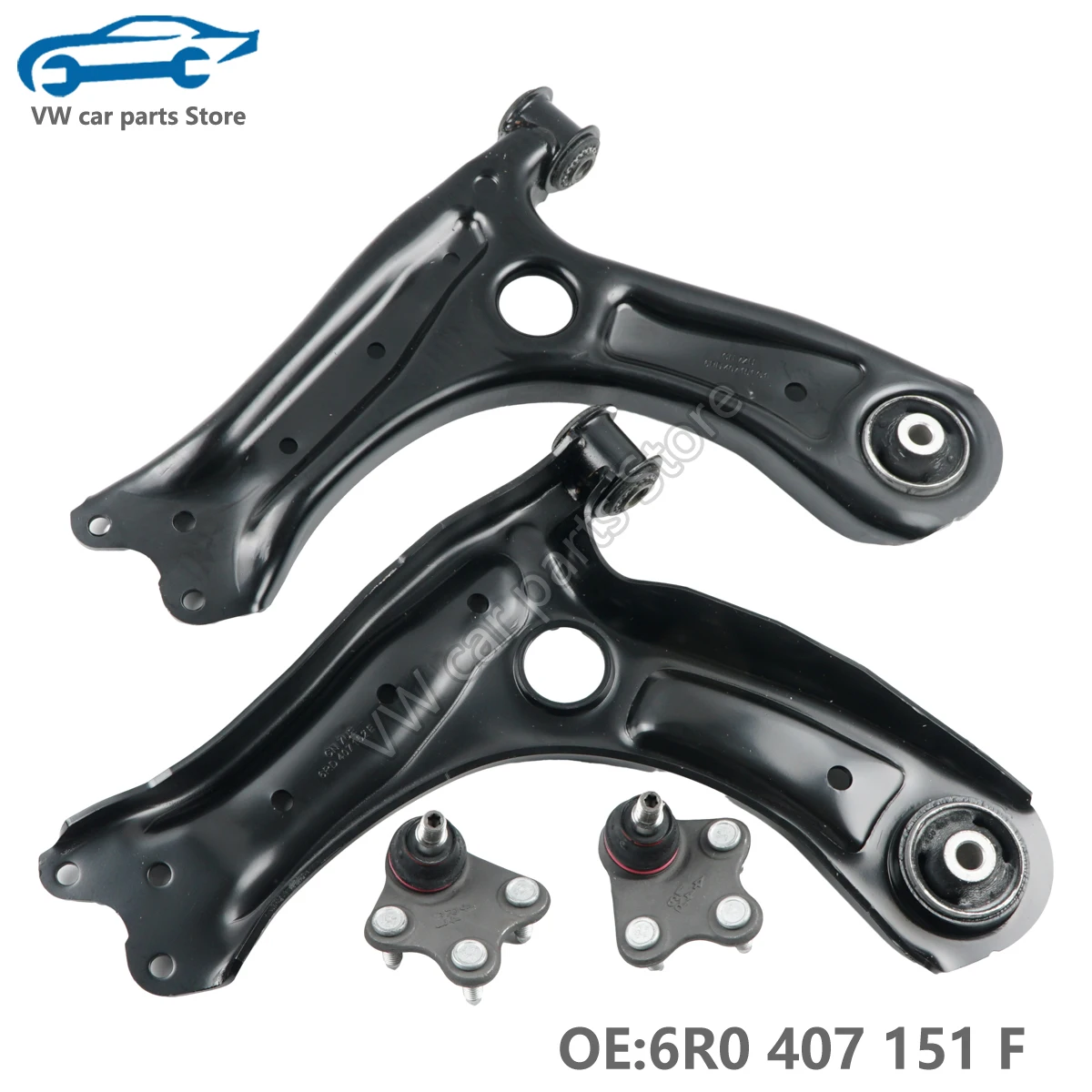 6R0407151F 6R0407365B Front triangle arm Lower arm Transverse arm Polo A1 Fabia Rapid Spaceback Toledo Ibiza ST 6R0407152F