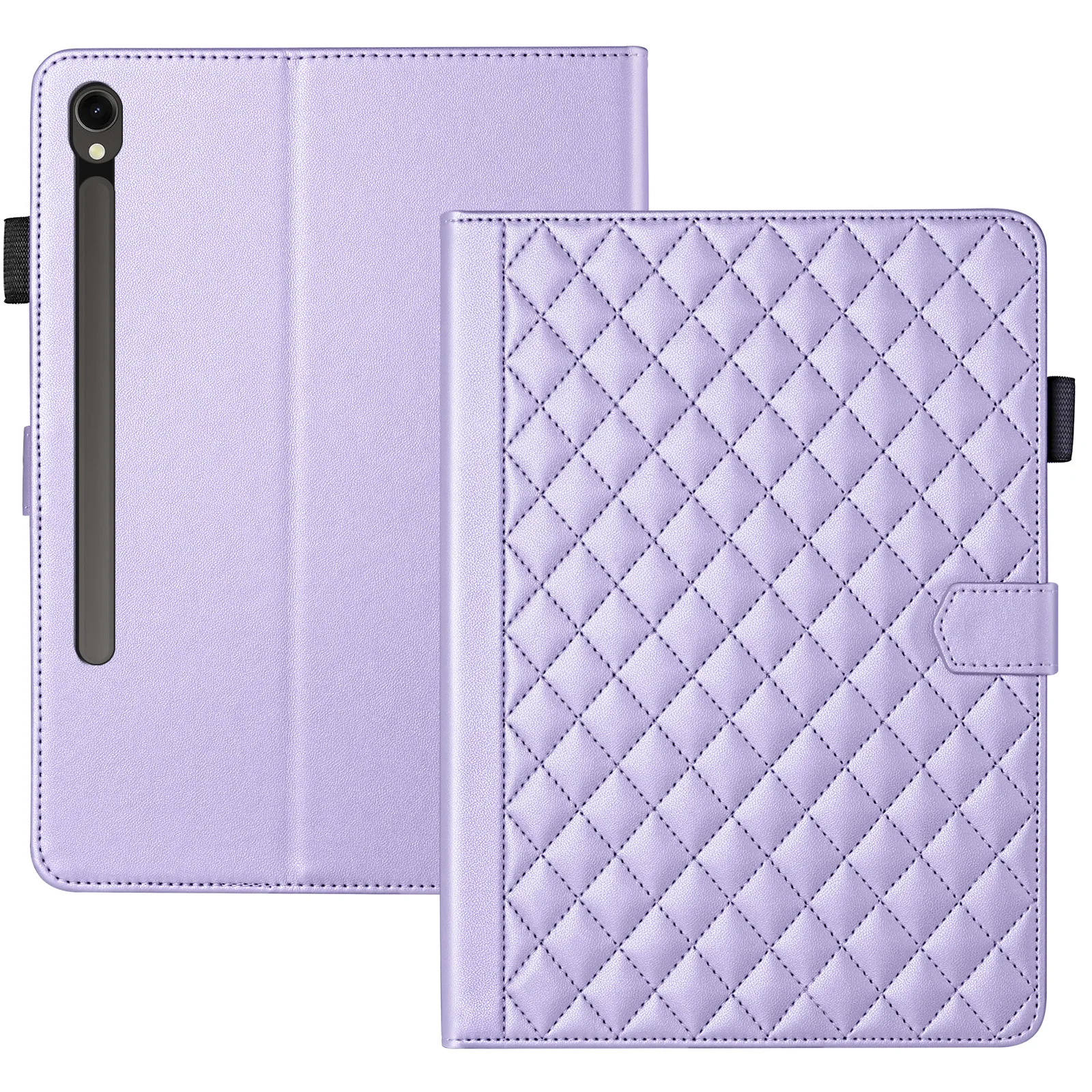 For Samsung Galaxy Tab S9 FE Tablet Case 11 inch SM-X510/X516B Silicone Soft Shell Diamond Small Fragrance Style Leat