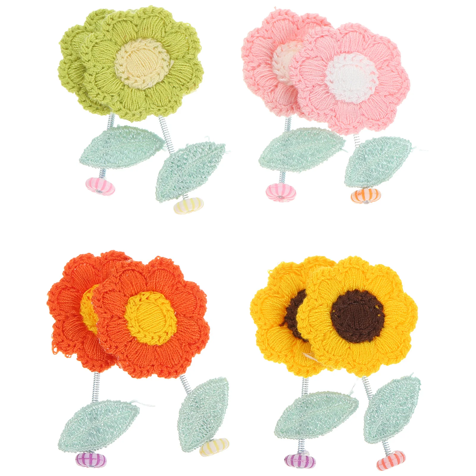 

8 Pcs Flower Ornaments Car Dashboard Accessories Small and