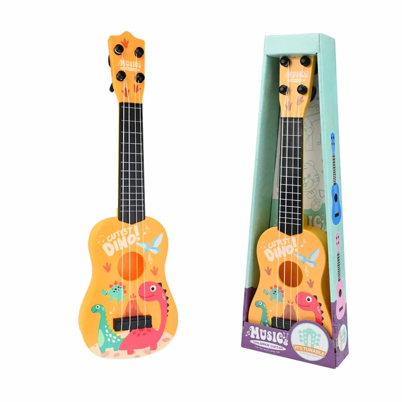 Ukulele Toys for Beginner Guitar Musical-Toy Ukulele Instrument for Childrens with 4 Adjustable Strings Musical Instrument Toys