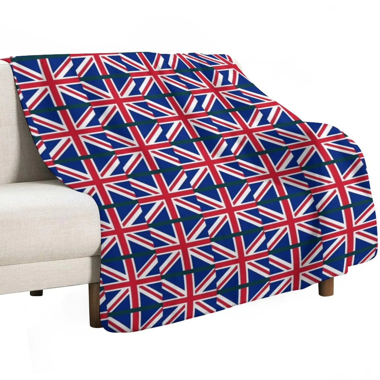 Flag United Kingdom Sleeveless Top Throw Blanket Luxurious Soft Fuzzy Blanket for Sofa Bed