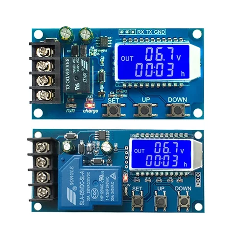Lead-Acid Lithium Battery Charger Module 6-60V 10A 30A LCD Display Control Overcharge Protection Board Automatic Charging 12/24V