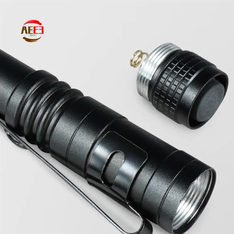 

AEE3-Purple Light Mini Flashlight Portable Strong Light Dry Battery Pen Clip Light Gift Light Aluminum Alloy Flashlight