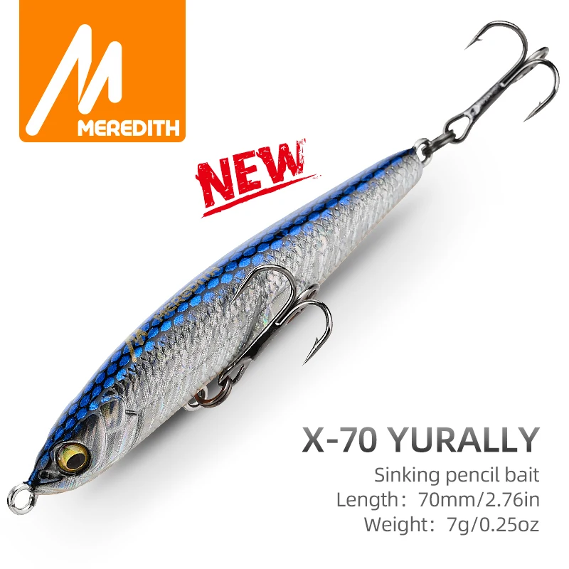 MEREDITH Jerk Pencil Sinking Fishing Lure Wobbler Bass Fish Tackle Lures Fishing Accessories Saltwater Lures Trolling Fish Bait