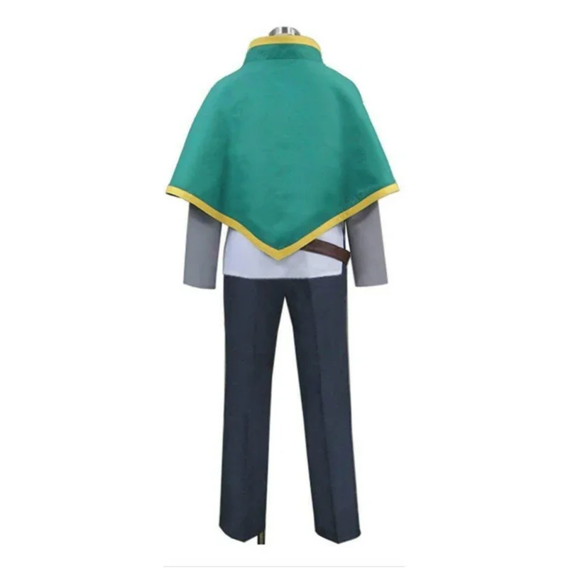 Kono Subaru Sekai Ni Shukufuku O! Satou Kazuma KonoSuba Kazuma Cosplay Costume Green Set Clothing