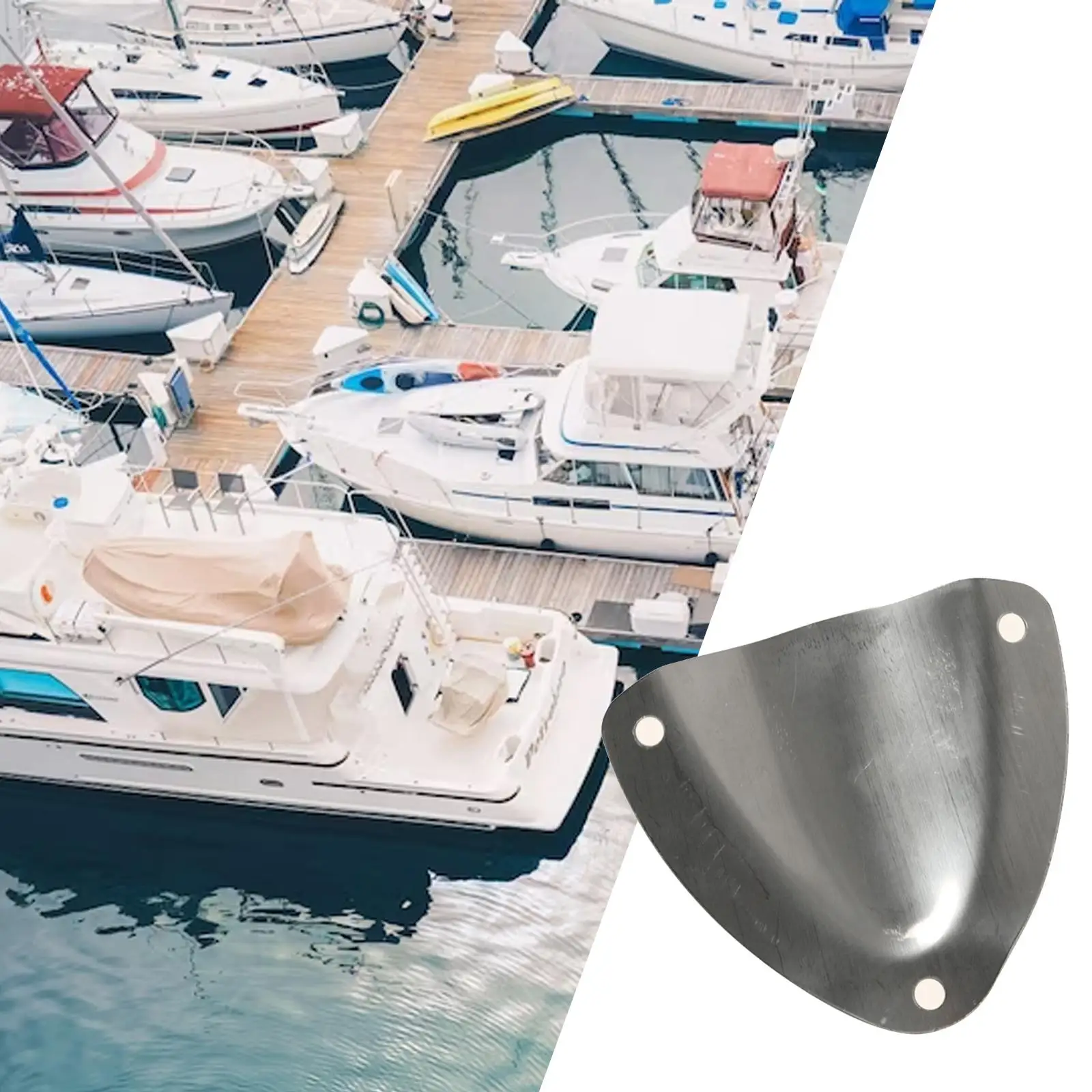 Stainless Steel Clam Shell Vent Cover Accessories Replaces Easy to Install Stainless Steel Cable Cover for Yacht RV Boat