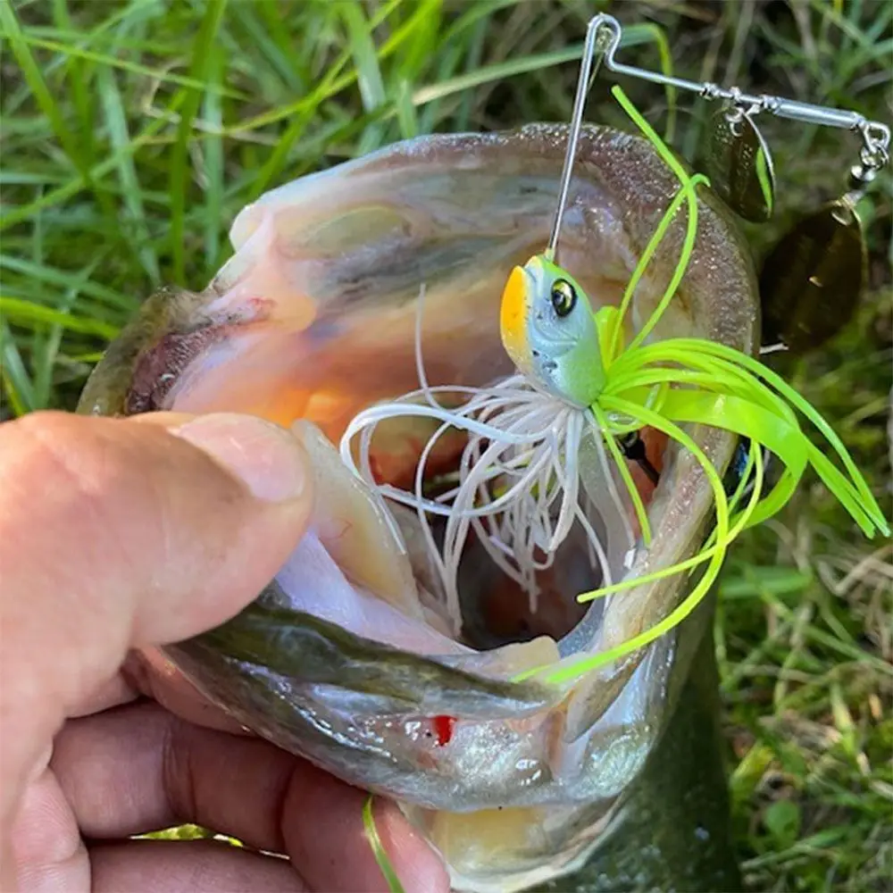 شرابة رفرف Walleye 18G Buzzbait باس بايك walleye اللحية الصيد إغراء سبينر الطعم