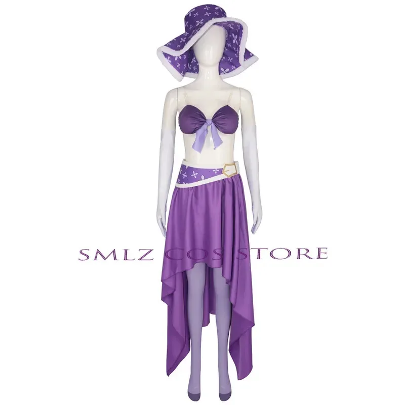 أنيمي تأثيري 15th الذكرى ملكة جمال روبن زي الأرجواني النساء فساتين موحدة قبعة الصدرية شعر مستعار مجموعة لعب الحفلات الزي eo]5