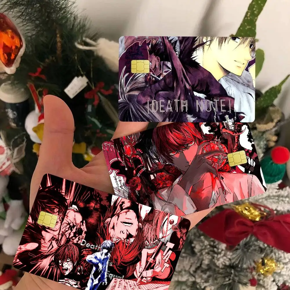 Japanese manga Death Note Anime Spend or Save Funny Shell On Off Ultra Thin No Fade Sticker Skin Cover Film for Debit Credit