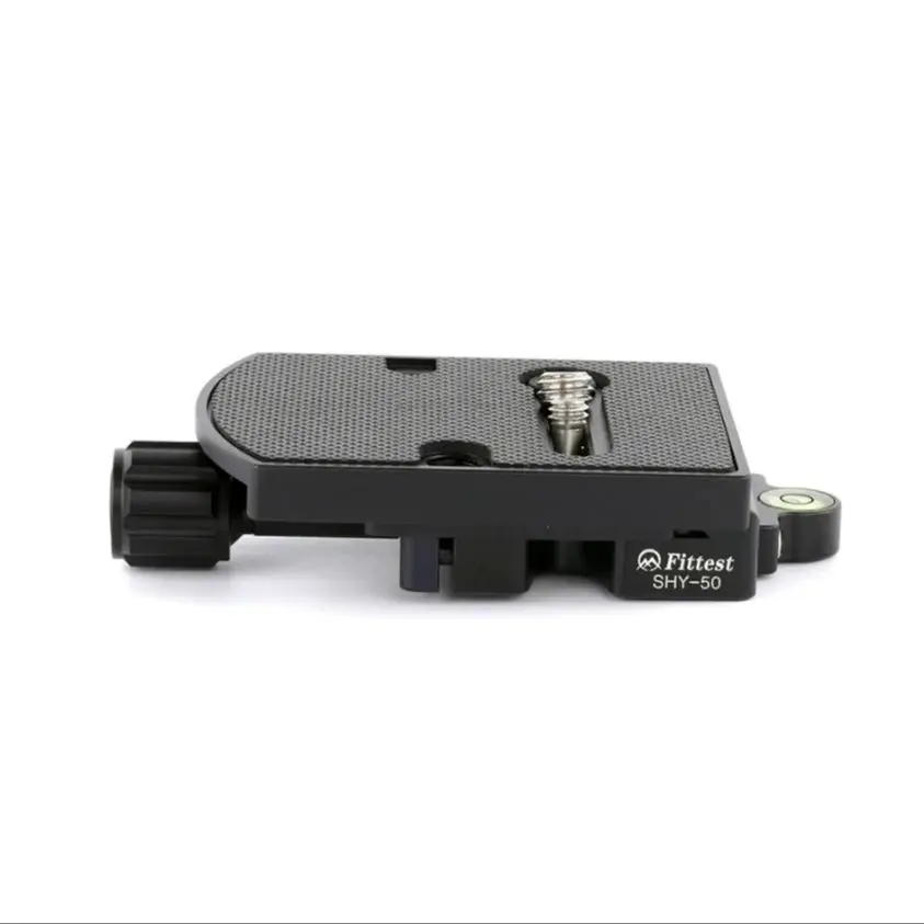 FITTEST 3-in-1-Klemme, kompatibel mit Arca Swiss Manfrotto 200pl-14 410pl-14 Schnellwechselplatte, Stativkopf-Montageadapter – Detail 2