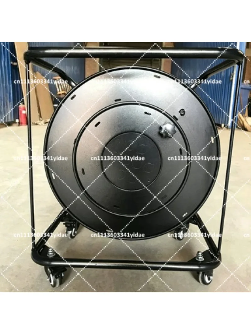 Heavy Duty Empty Cable Reel Drum, Portable Cord Winder for Storage & Organization, Black