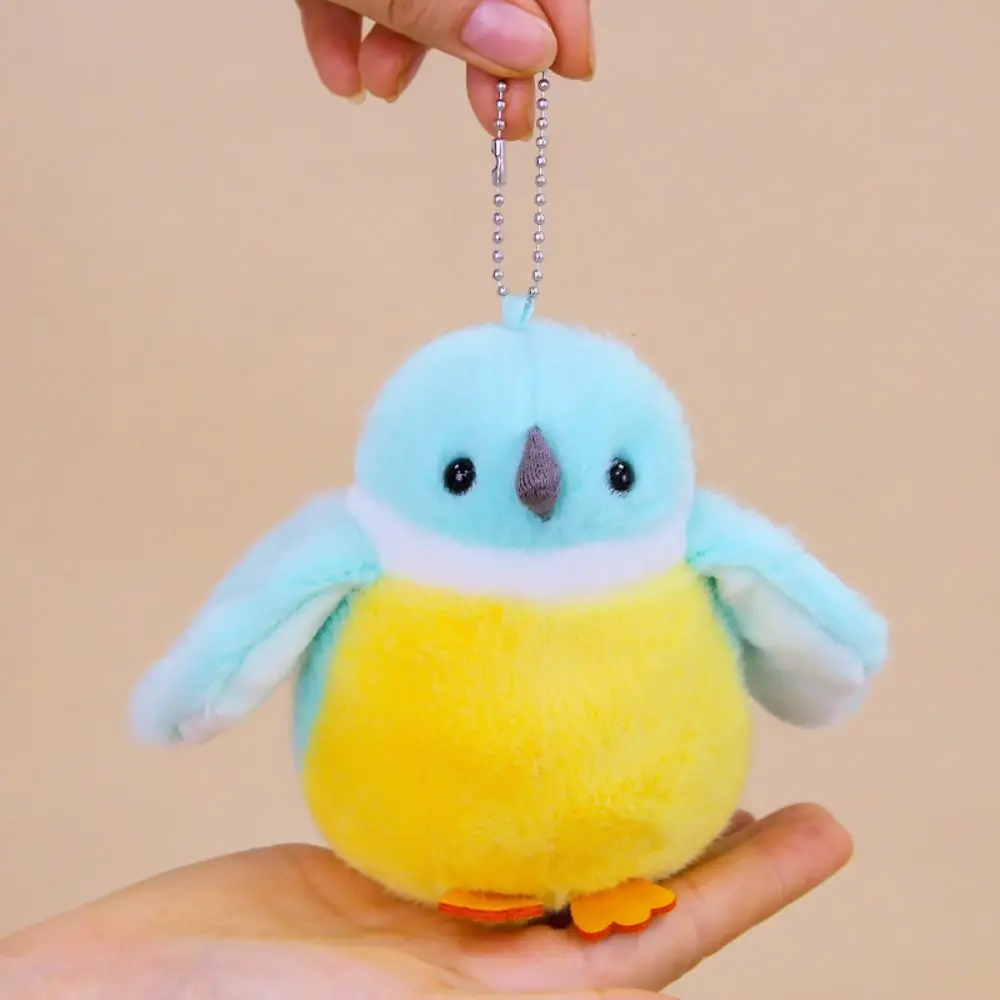 PP algodão dos desenhos animados pássaros brinquedos de pelúcia coleção confortável elfo pássaro bonecas chaveiro pendurado dos desenhos animados animais pássaros saco pingente