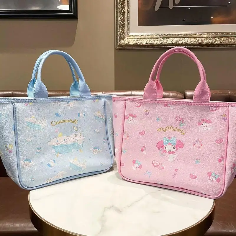 New Sanrio Kuromi Handbag Cartoon Pattern Creative Personality Melody Large Capacity Handbag Fashionable Simple Casual Handbag