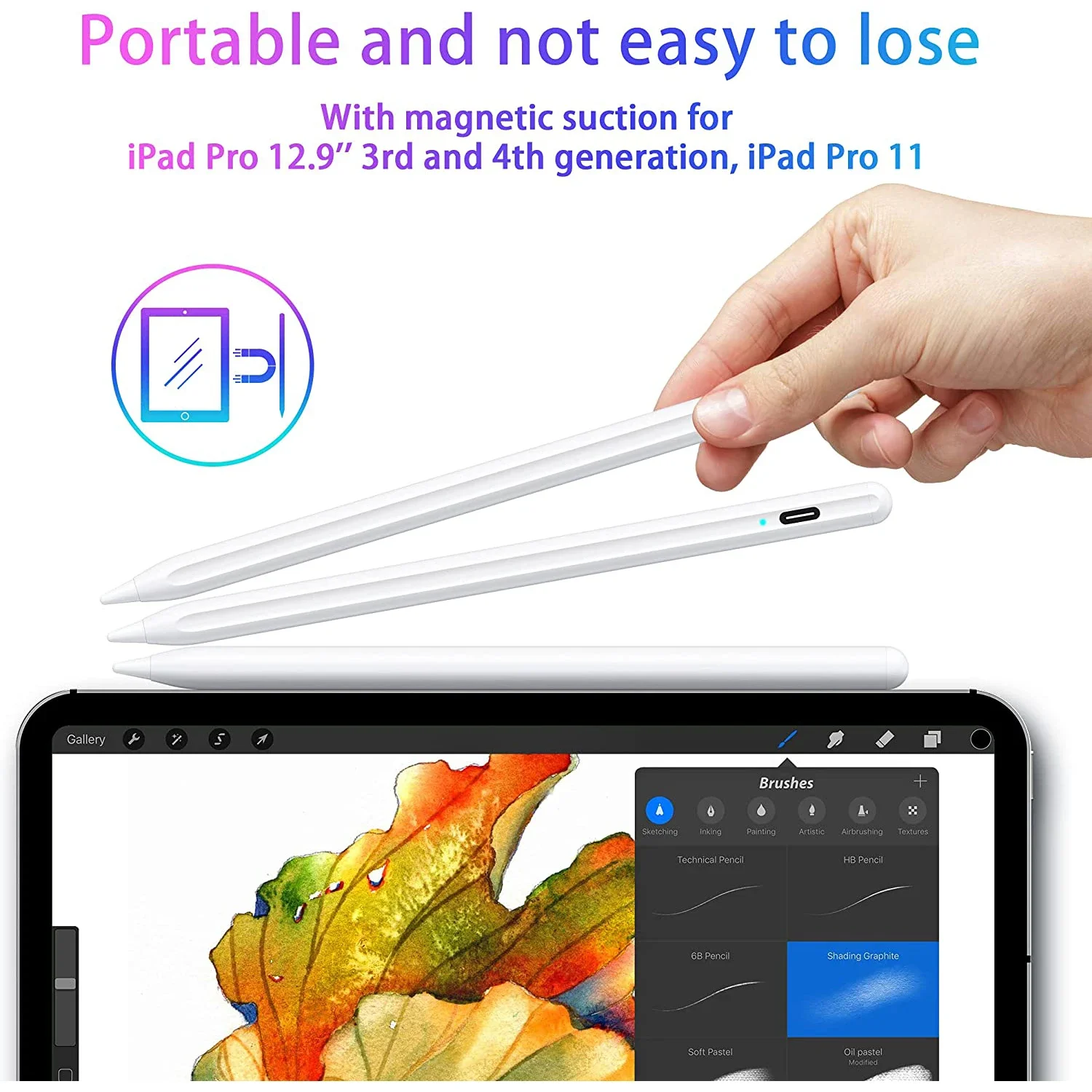 stylus for iPad Pro/Air/Mini/iPhone/Mobile/Samsung/Tablet Drawing and Writing Compatible with iOS and Android Touch Screens