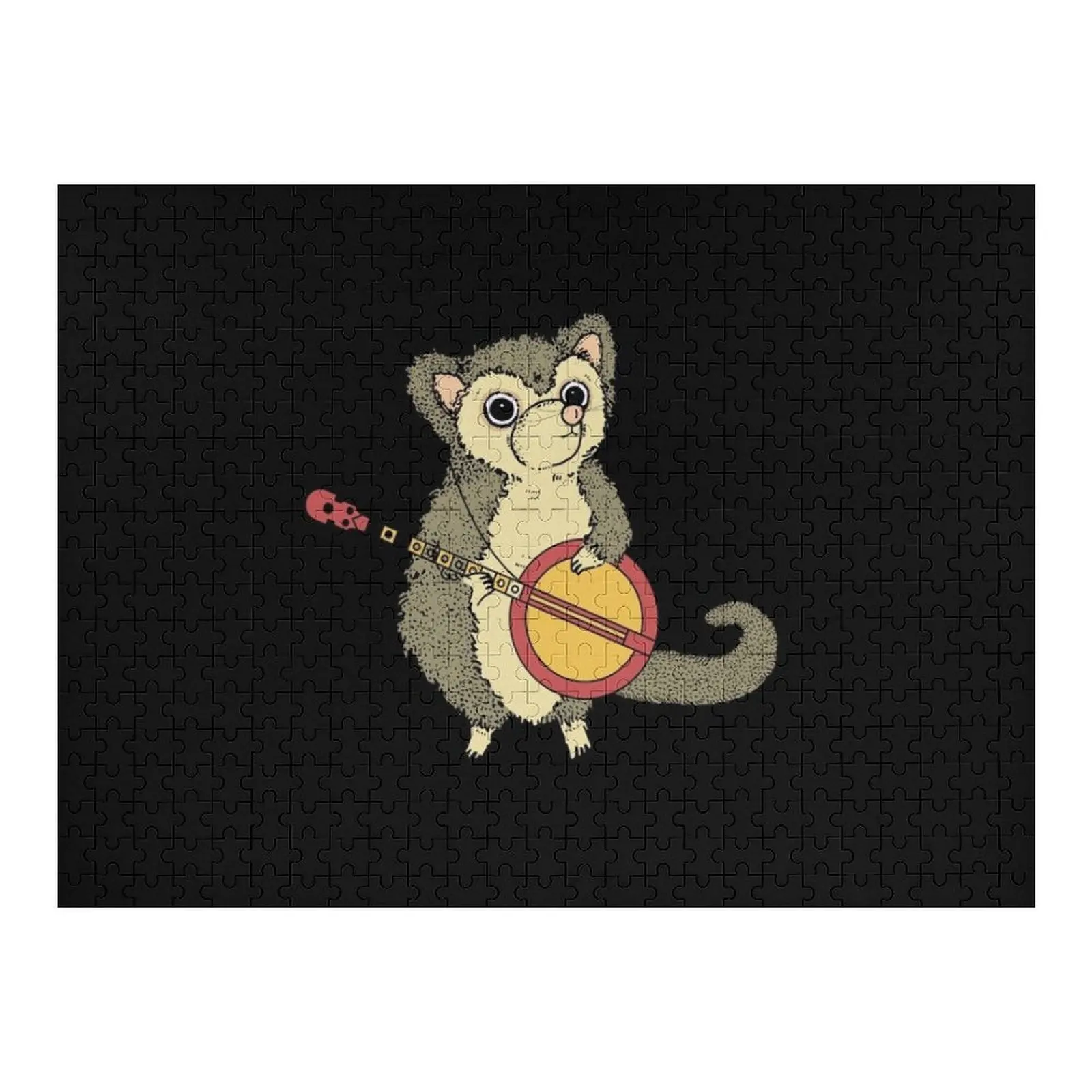 

possum playing banjo Jigsaw Puzzle Customizable Child Gift Wood Name Anime Adult Wooden Puzzle