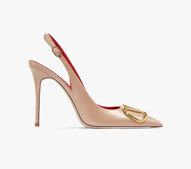 

2025 Slingback Black Comfortable Women Summer Shoes Very High Heel Sandals 2025 Trend for Wedding Party Dress