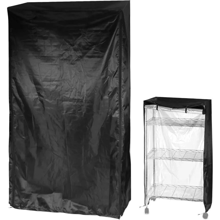 

QWORK Storage Shelving Unit Cover Wire Rack Cover for Shelf 36X14X72in 210D Oxford Cloth Keeps Rack Clean for Home Office Stora