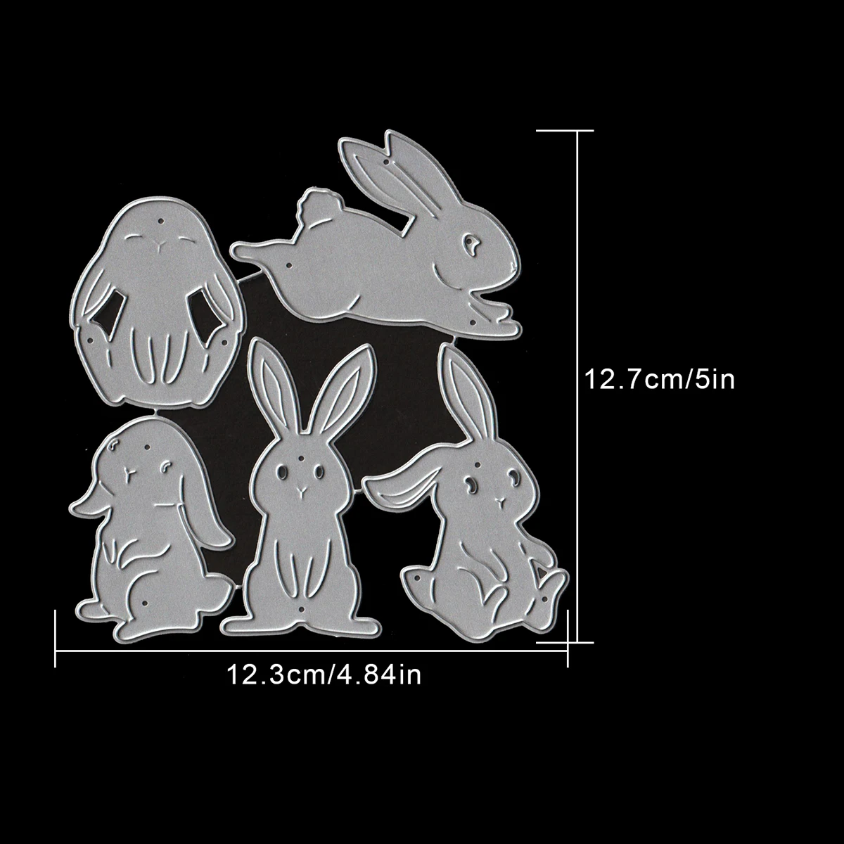 Original Lovely Spring Running Naughty Bunnies Metal Cutting Dies Scrapbooking Decorative Embossing DIY Paper Cards