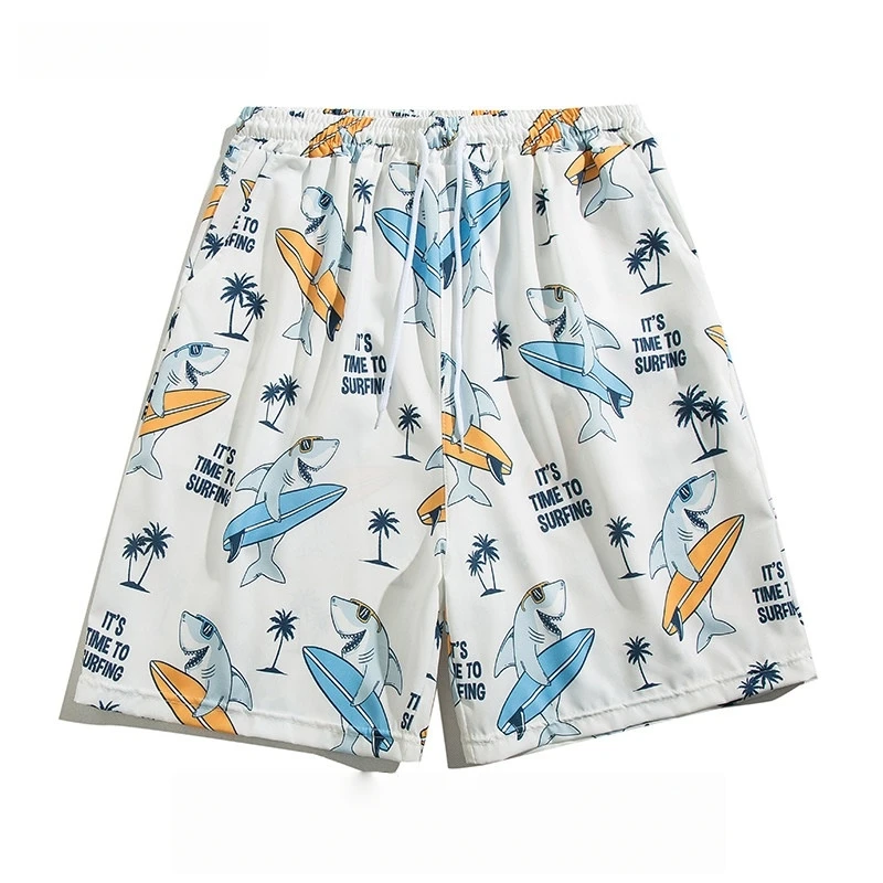 

Летние пляжные шорты для активного отдыха, быстросохнущие, для туризма в Санье, для пляжного серфинга, в расслабленном стиле, большие шорты для мужчин