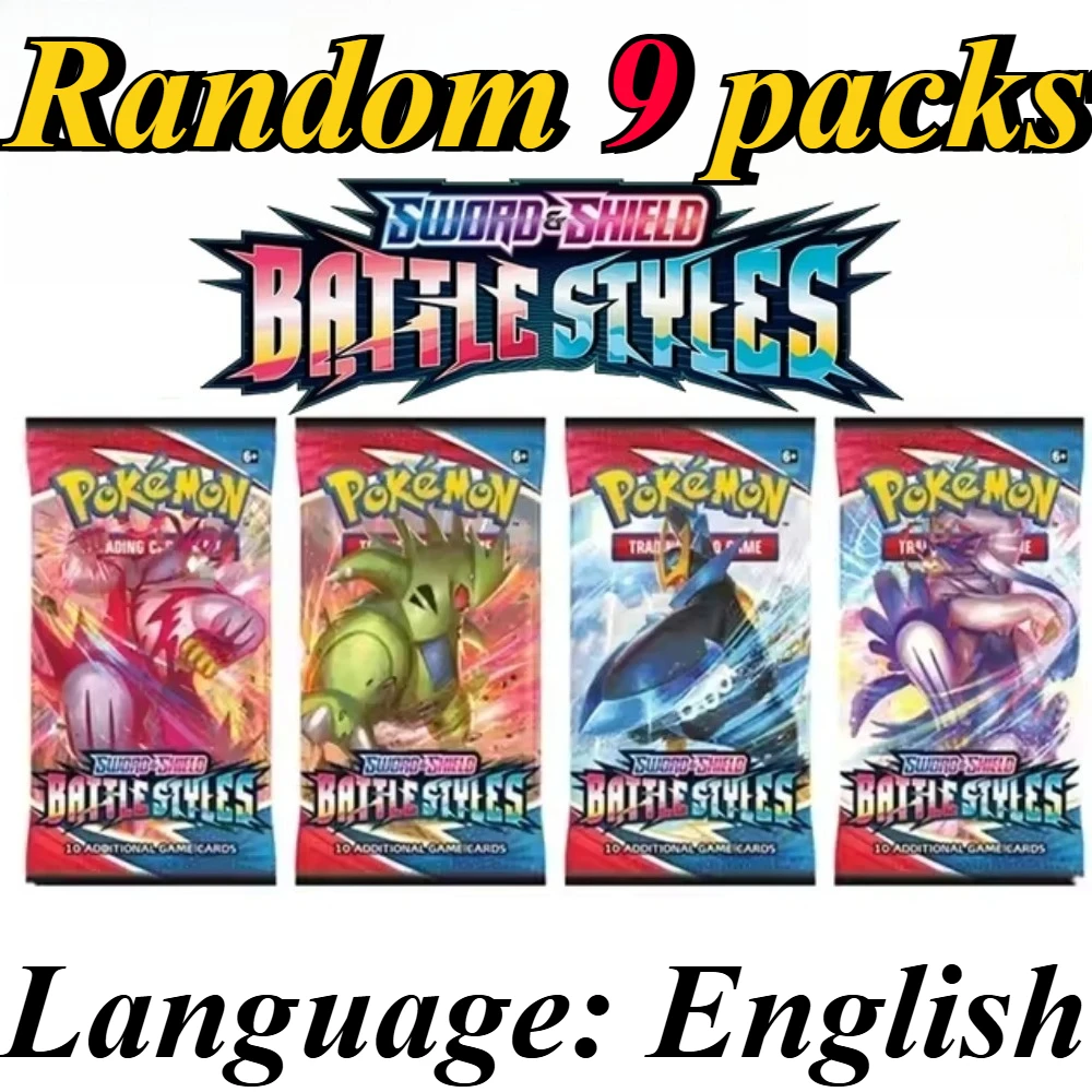 9 Packungen Pokémon-Kartenpakete Bright Stars Prismatic Evolutions, PALDEAN FATES, Englische Erweiterungspakete, Battle Transaction Card Geschenkset – Detail 18