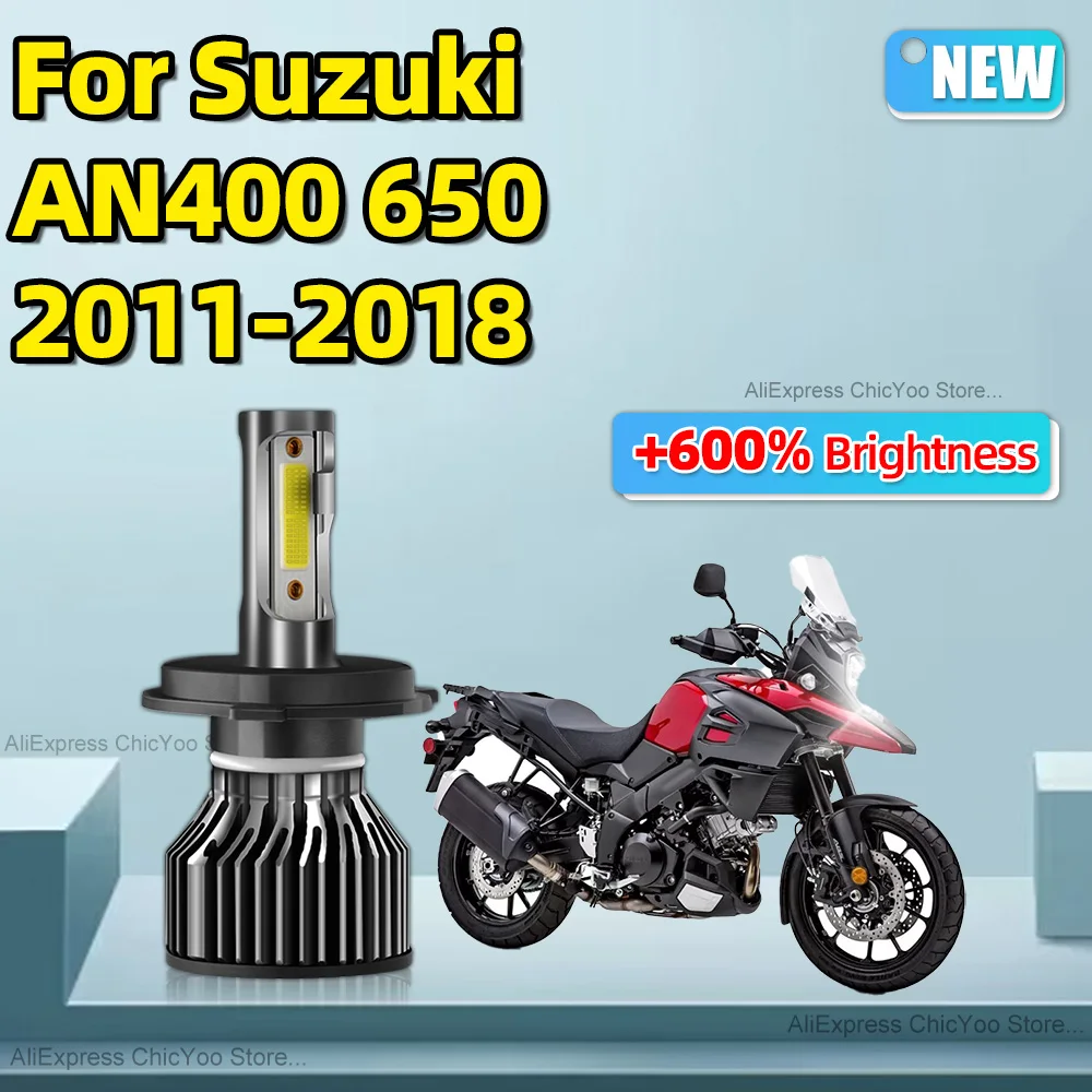 

For Suzuki AN400 650 2011 2012 2013 2014 2015 2016-2018 15000LM LED H4 Motorbike Headlight Hi Lo Beam COB Motorcycle Headlamp