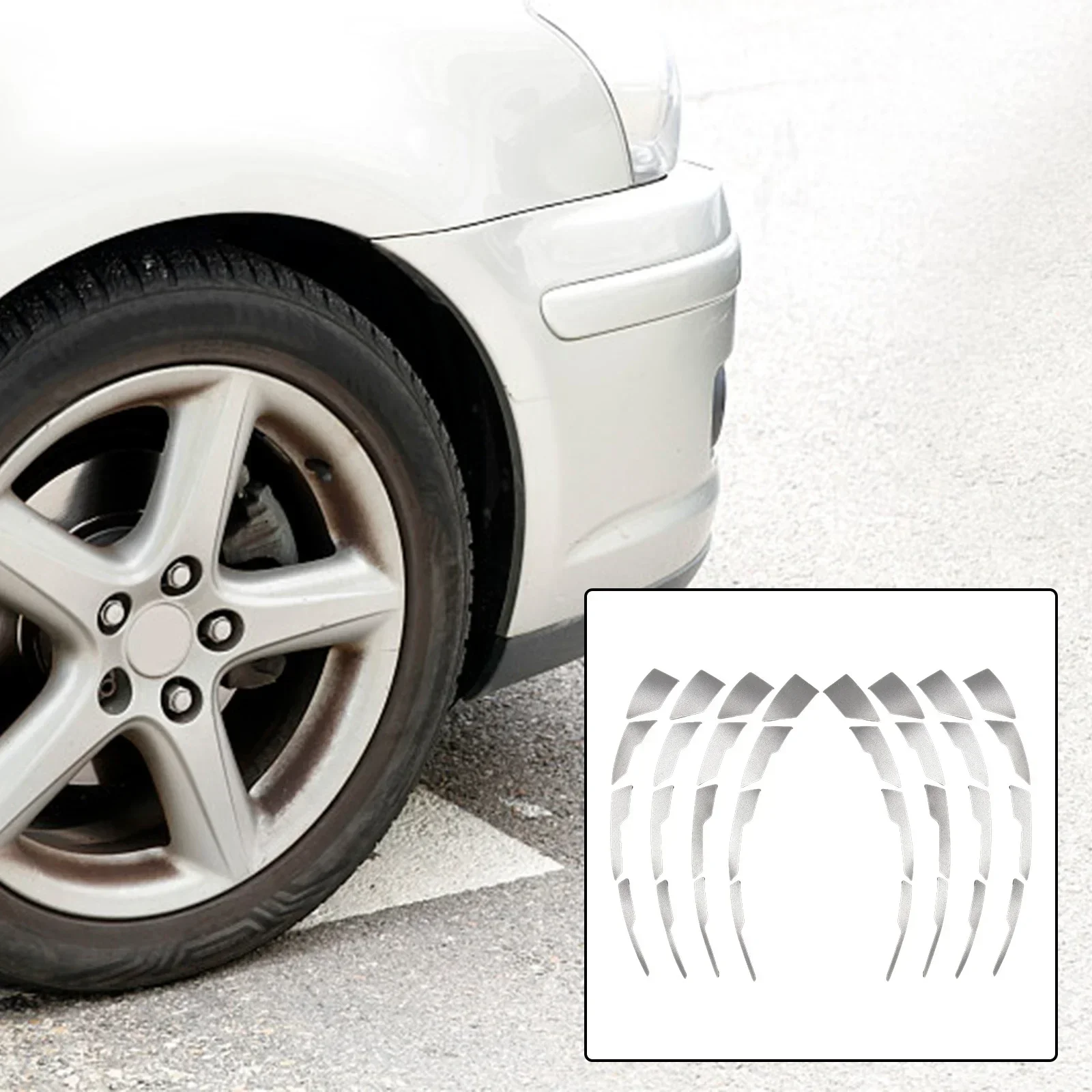 

Car Tire Stickers Personalize Your Car's Tires with 8 Pcs White Reflective Tire Lettering Stickers in Blade Style